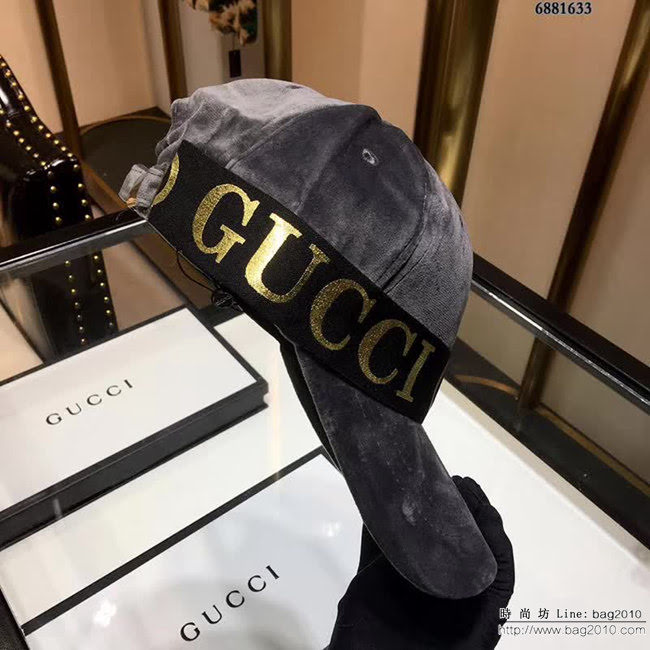 GUCCI古馳 秋冬款 休閒百搭情侶款絲絨棒球帽 6881633 LLWJ5825